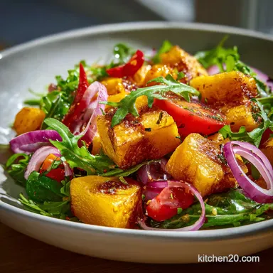 Roasted Butternut Squash Salad With Goat Cheese Recipe Card