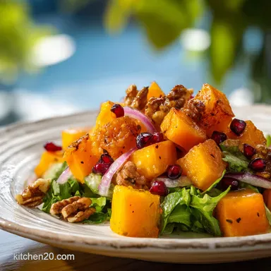 Roasted Butternut Squash Salad With Goat Cheese