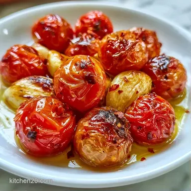 Roasted Cherry Tomatoes with Garlic Recipe Card