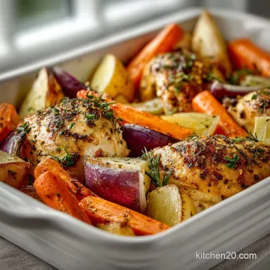 Healthy Meal Prep Idea with Roasted Chicken in 20 Minutes Recipe Card