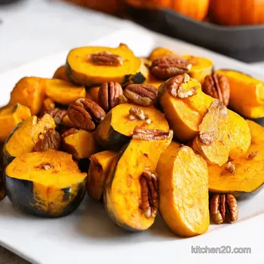 MaplePecan Roasted Delicata Squash Easy Fall Side Recipe Card