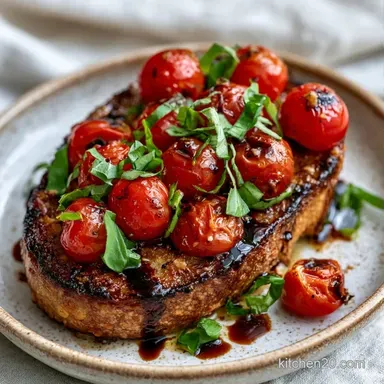 Roasted Garlic Basil Bruschetta for 16 Recipe Card