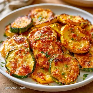 Roasted Summer Squash with Parmesan Recipe Card