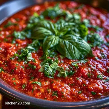 Roasted Tomato Sauce in 55 Minutes Recipe Card
