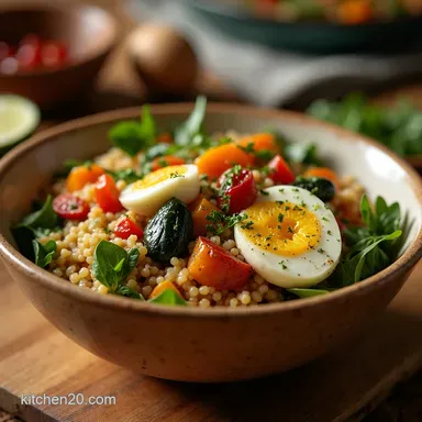 The Sunshine Quinoa Bowl Roasted Veg Mediterranean Recipe Recipe Card