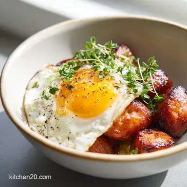 Sausage and Egg Breakfast Bowls for 4 Servings Recipe Card