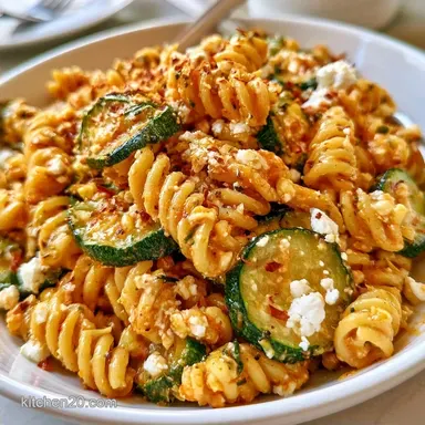 Courgette Feta Pasta for 4 Servings