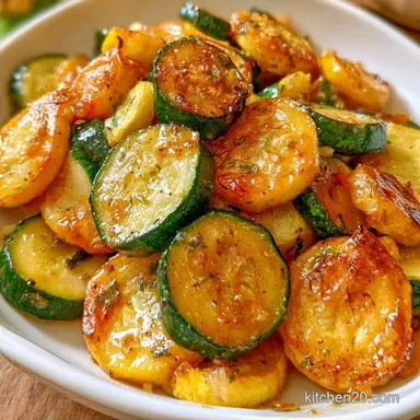 Sauteed Zucchini and Yellow Squash for 4