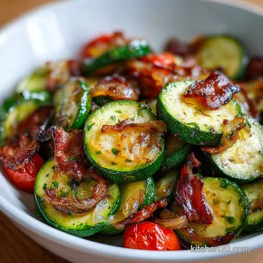 Saut&eacute;ed Zucchini with Bacon in 25 Mins