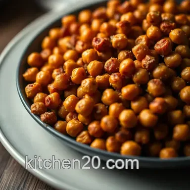 Easy Snack Ideas: Savory Crispy Chickpeas for Healthy Crunchy Munching Recipe Card