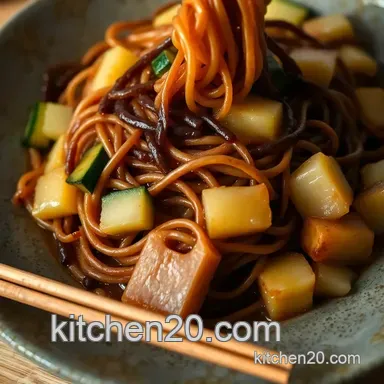 Delicious Jjajangmyeon: My Favourite Korean Black Bean Noodles Recipe Card