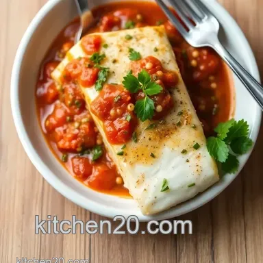 Easy & Juicy Sear Halibut in Zesty Marinara Sauce: My Family Favorite Recipe Card