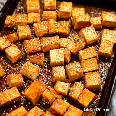 Recipe Sheet Pan HoneySesame Tofu Your Weeknight Win Recipe Card