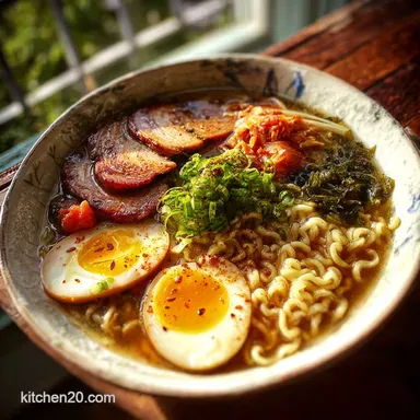 Shoyu Ramen Noodles: Silky Broth & Springy Noodles Recipe Card