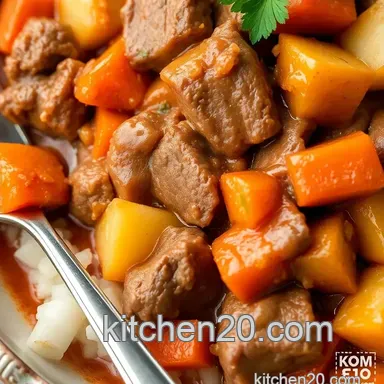 Easy & Delicious Simmered Halal Boneless Beef Comfort Dish: Cozy Family Favorite Recipe Card