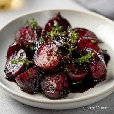 Roasted Beetroot: Easy Oven Roasted Beets with Balsamic Glaze Recipe Card