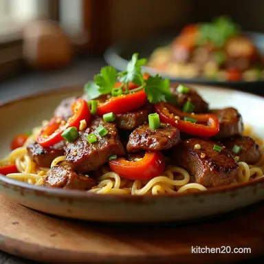 Sizzling Pepper Steak Stir Fry Easy Restaurant Taste Recipe Card