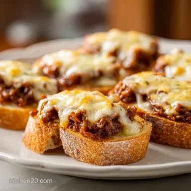 Sloppy Joe French Bread Pizza: Crispy