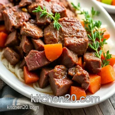 How to Make Amazing Slow Cooked Beef with Savory Kitchen Bouquet Recipe Card