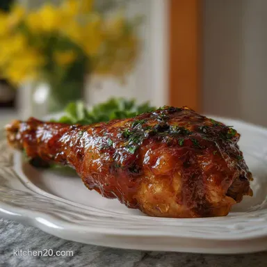 Slow Cooked Turkey Leg with Honey: Crisp Skin Recipe Card