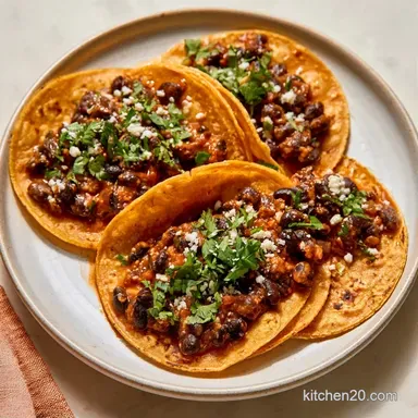 Slow Cooker Black Bean Tacos for 12 Recipe Card