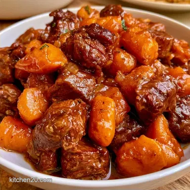 Braised Beef with Carrots for 8 Servings