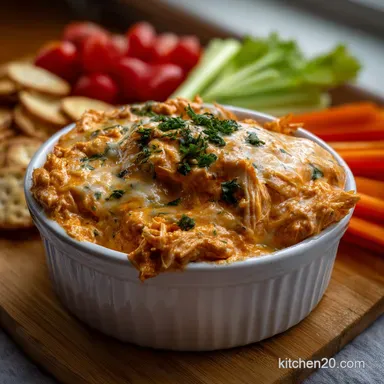Slow Cooker Buffalo Chicken Dip: Creamy & Never Oily Recipe Card