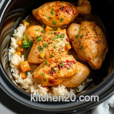 My Grandma's Easy Slow Cooker Chicken with Flavorful Herbs Recipe Card