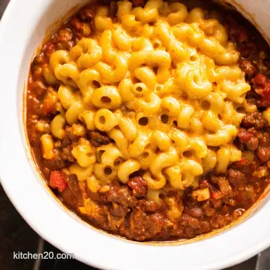 Slow Cooker Chili Mac and Cheese Comfort Food Bliss Recipe Card