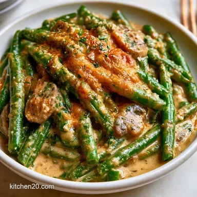 Slow Cooker Green Bean Casserole: Creamy Recipe Card