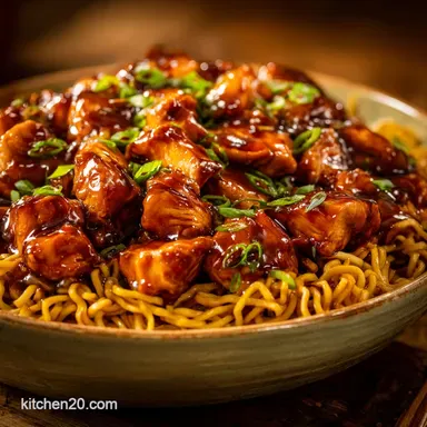 Slow Cooker Honey Garlic Chicken Noodles Ultimate Sticky Glaze Recipe Card