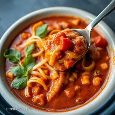 Slow Cooker Lasagna Soup: Easy Comfort Food You'll Love! Recipe Card