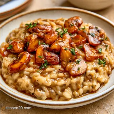 Slow Cooker Mushroom Risotto for 6