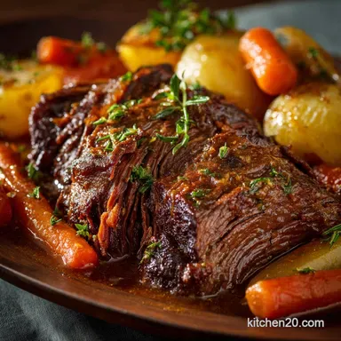 Slow Cooker Pot Roast: The Ultimate Beef Pot Roast Crock Pot Recipe Recipe Card