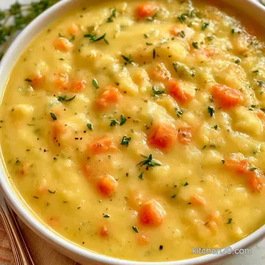 Slow Cooker Potato Soup for 8 Servings Recipe Card