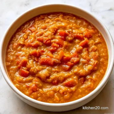Slow Cooker Red Lentil Curry: Meal Prep Recipe Card