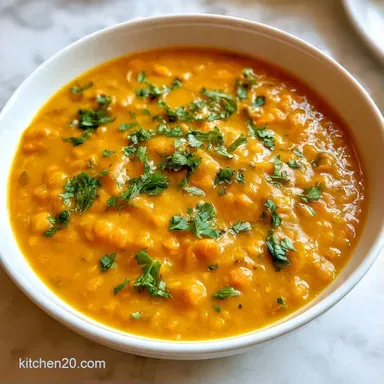 Slow Cooker Red Lentil Dahl for 6 Recipe Card