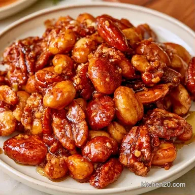 Slow Cooker Spiced Nuts for 16 Servings Recipe Card