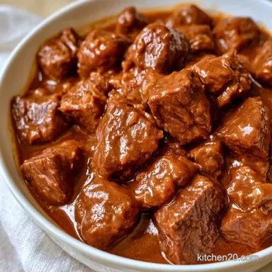 Steak Stew Recipe Slow Cooker for 6 Recipe Card