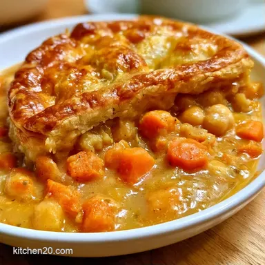 Slow Cooker Vegetarian Pot Pie for 6 Recipe Card