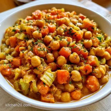 SlowCooker Mediterranean Diet Stew for 4 Recipe Card