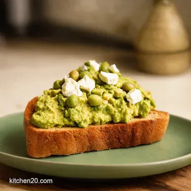 Need a Break from Avocado Smashed Broad Bean Feta Toast Recipe Card