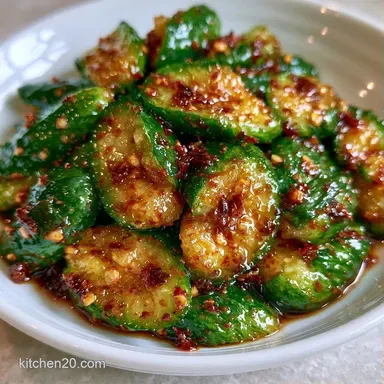 Smashed Cucumber Salad Recipe for 4 Recipe Card