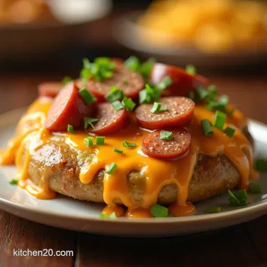 Cheesy Ranch Potatoes with Smoked Sausage Easy Casserole Recipe Card