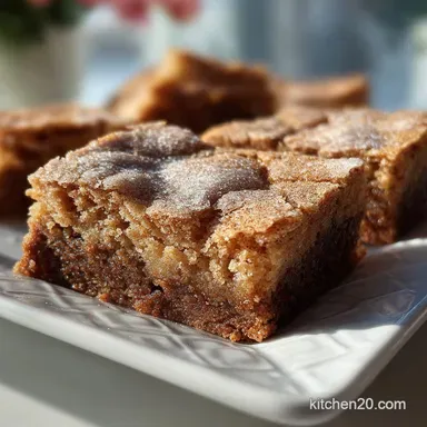 Snickerdoodle Brownies - Chewy and Spiced Recipe Card