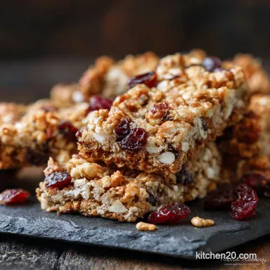 Soft and Chewy Granola Bars: The Easy Baked Recipe That Wont Crumble Recipe Card