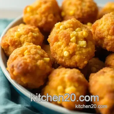 Sweet Corn Hush Puppy Recipe: Southern Fried Delight! Recipe Card
