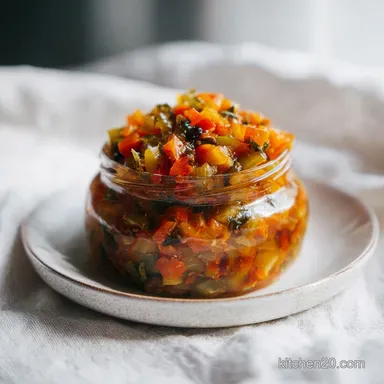 Chow Chow Relish for 192 Servings with Green Tomatoes Recipe Card