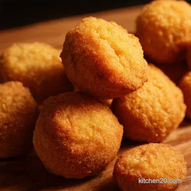 Making Hush Puppies Southern Comfort Crispy Golden Recipe Card