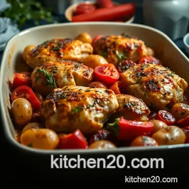 Easy Spanish Chicken Traybake: Fiesta on a Weeknight! Recipe Card